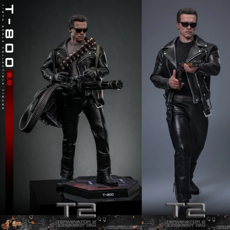 En Stock HOTTOYS HT 1/6 MMS795 Terminator 2: Día del Julio T800 Robot 2,0 versión dañada por batalla figuras de acción modelo coleccionable