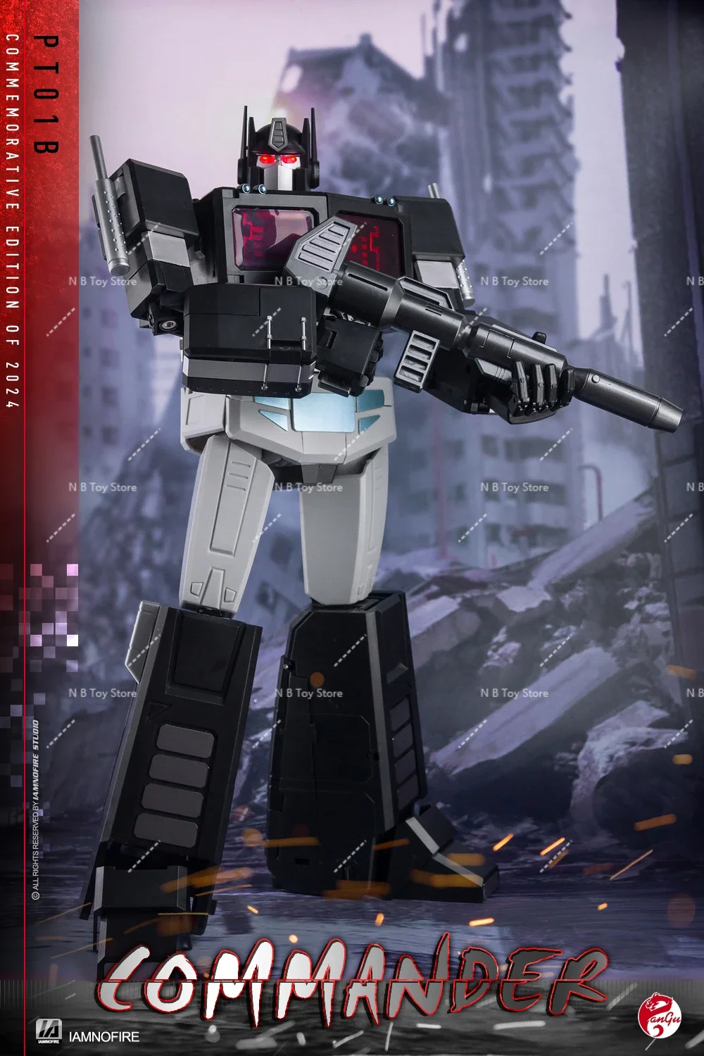 [버전 2.0 재고 있음] PANGU 변환 PT01 PT01 PT-01B 블랙 OP 커맨더 45cm 액션 피규어