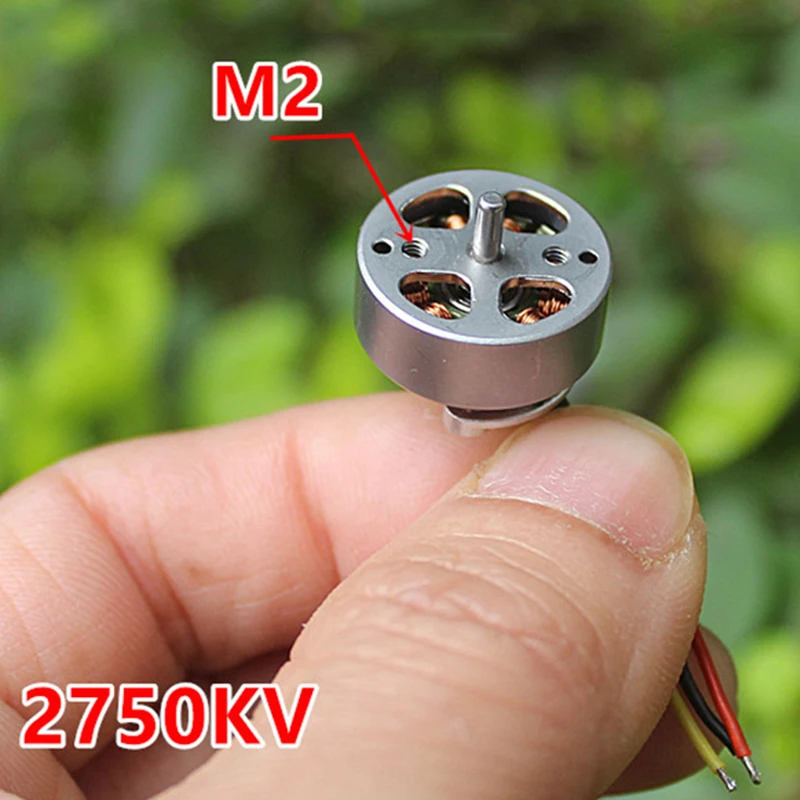 2750KV Mini 18mm 3-phase 2S-3S 7.4V BLDC Brushless Motor High Speed 2mm Shaft RC Drone FPV Quadcopter Aircraft Engine