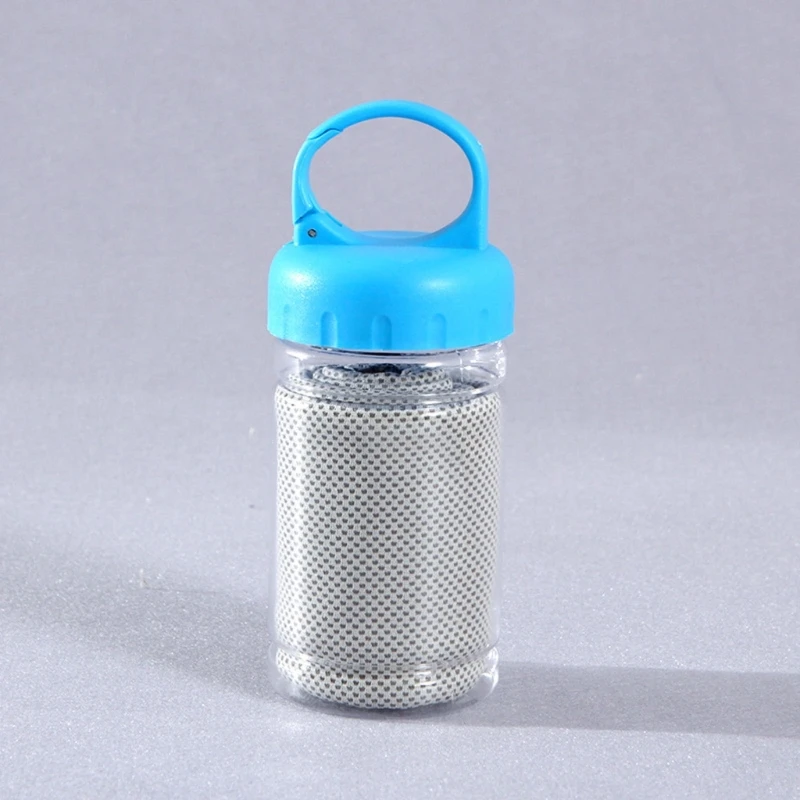 

Sport Cooling Towel 30x100cm Sweat Towel with Bottle Light Weight Breathable for Running Gym Workout Camping Fitness