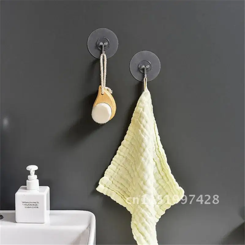 

5 Pieces of Self Adhesive Door Wall Hook Hanger Suction Cup Hooks for Bathroom Kitchen Storage Towel Garlands Hanging