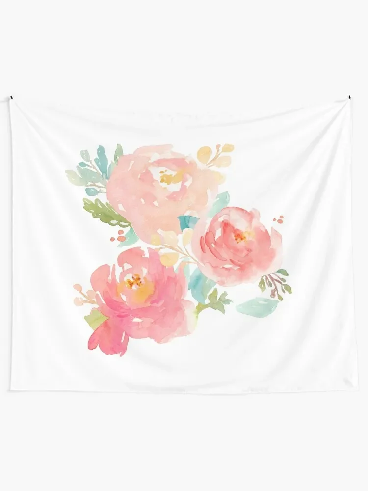 Peonies Watercolor Bouquet Tapestry Cute Decor Wallpapers Home Decor Tapestry