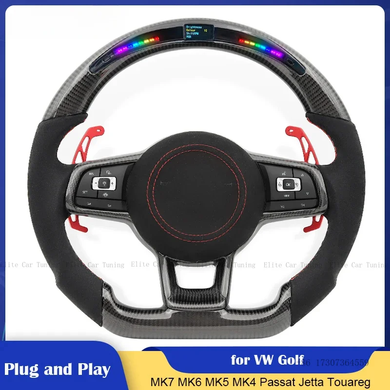 

Upgrade LED Style Car Steering Wheel for Volkswagen VW Golf MK7 MK6 MK5 MK4 Passat Jetta Touareg Phaeton Tiguan Magotan Polo