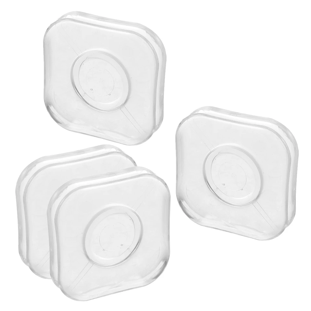 

4pcs Reusable Silicone Anti Slip Phone Pad Car Phone Holder Clear Dashboard Mount Adhesive Gel Pads For Home Office Car Use