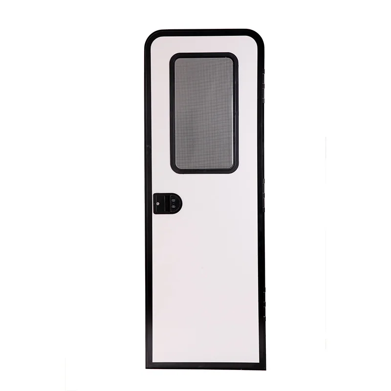 RV modification accessories, RV door with card lock, aluminum alloy RV door with screen door 620 * 1800mm