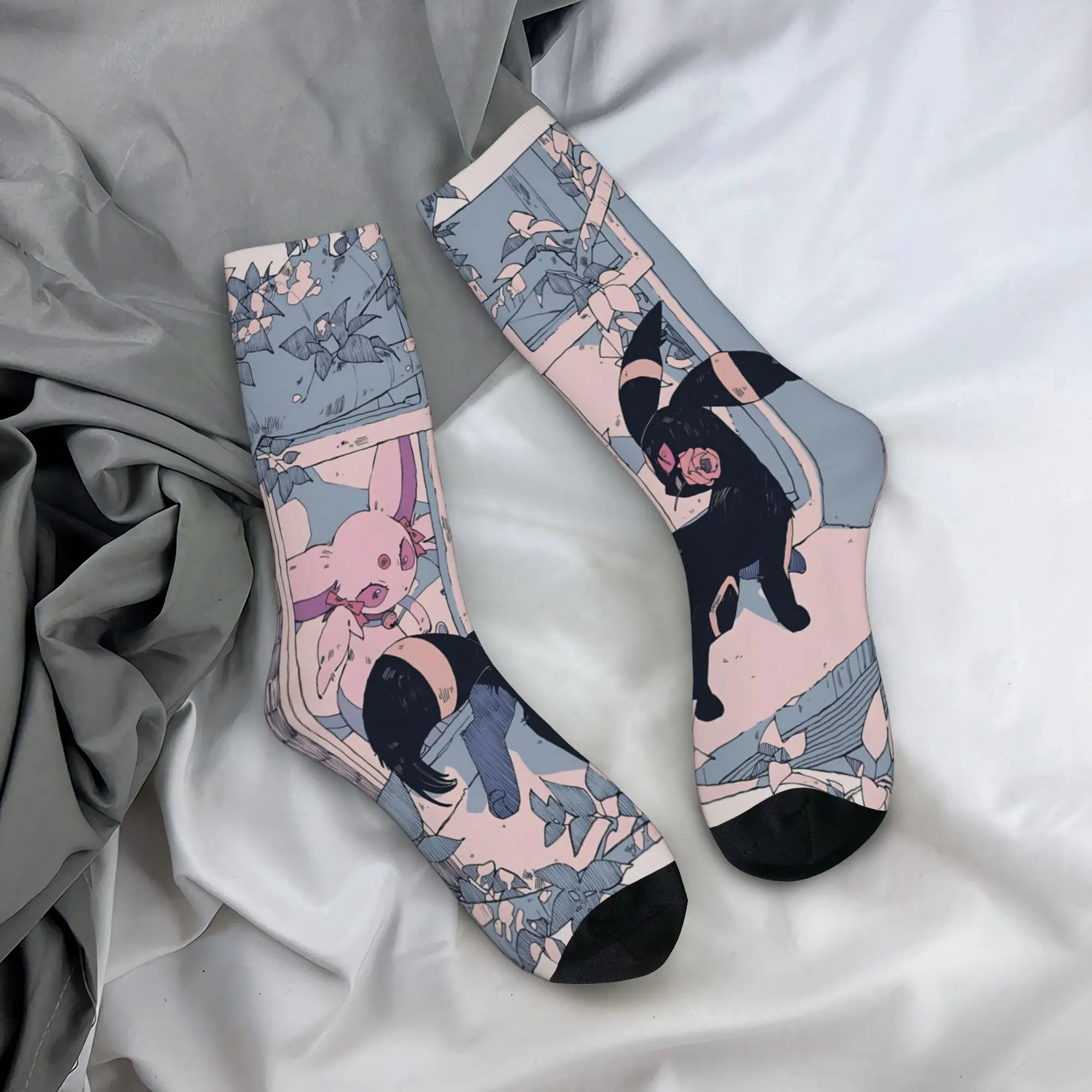 pokemon Eevee Retro  Hip Hop Novelty Casual Crew Crazy Sock Sports Socks