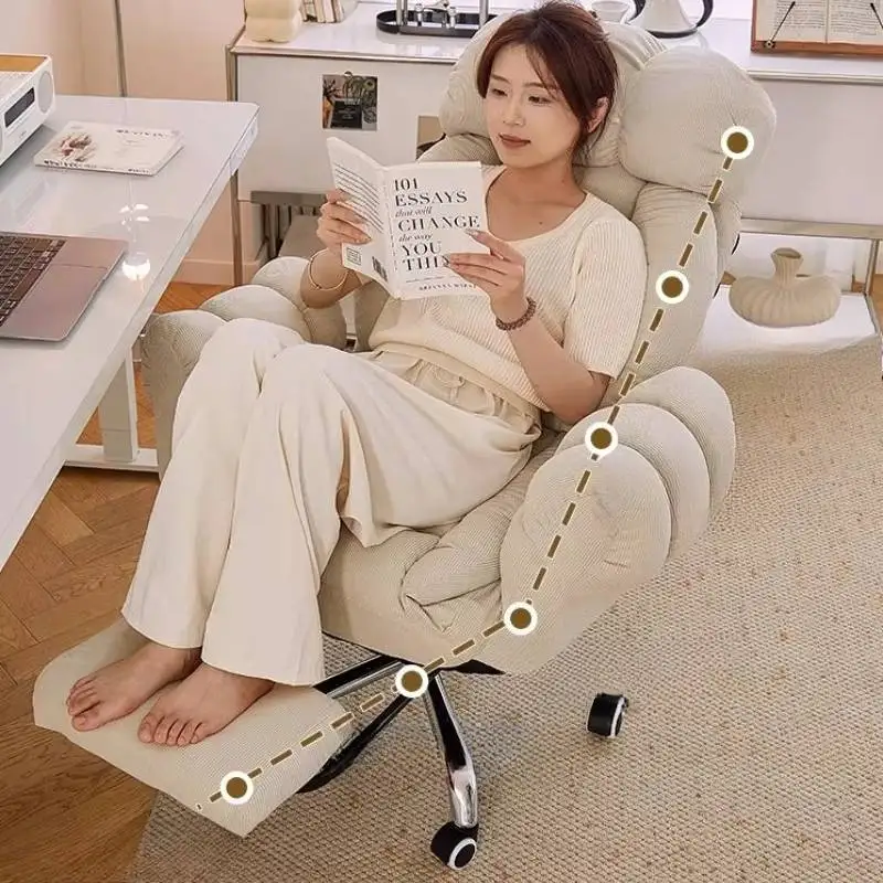 

Modern Reclining Office Chair Adjustable Designer Comfy Swivel Computer Chair Recliner Home Sedie Per Scrivania Furniture