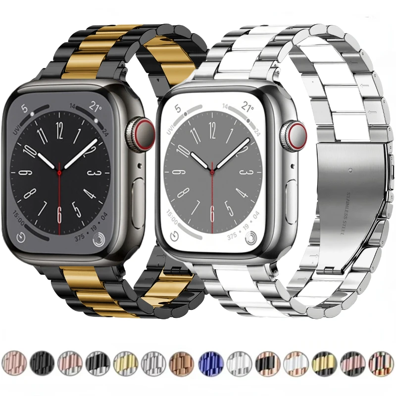 Metal strap For Apple watch Ultra 49mm 10 42mm 46mm 9 8 7 45mm 41mm Stainless steel bracelet band For iWatch 6 5 4 3SE 44mm 40mm