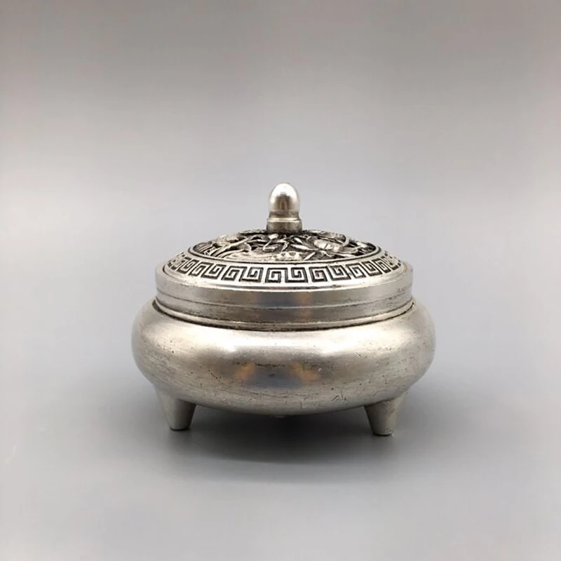 and white , home living room decoration, antique brass burner ornament, copper incense burne