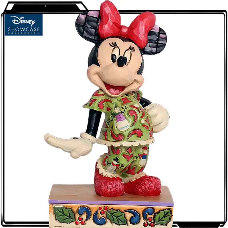 

Disney Genuine Traditions Anime Figure Minnie in Christmas Pajamas 138mm Action Figure Toys for Boys Kids Gift Collectible Model