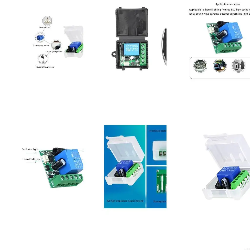 Wireless Remote switches, RF Remote Control Light Switches for Pump Security System Door Curtain Gate Barriers