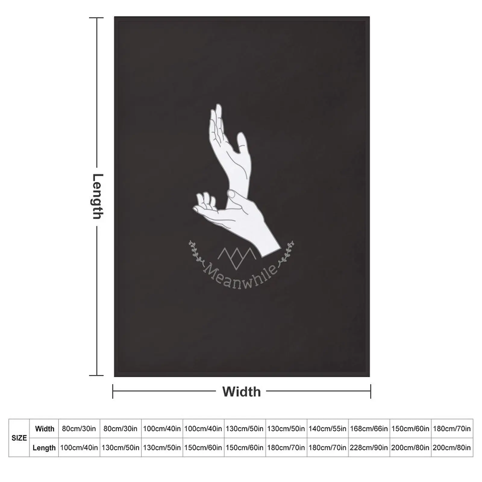 Twin Peaks Laura Palmer Meanwhile Hands Owl Cave Logo Throw Blanket couch cozy soft plush fuzzy picnic outdoor blanket