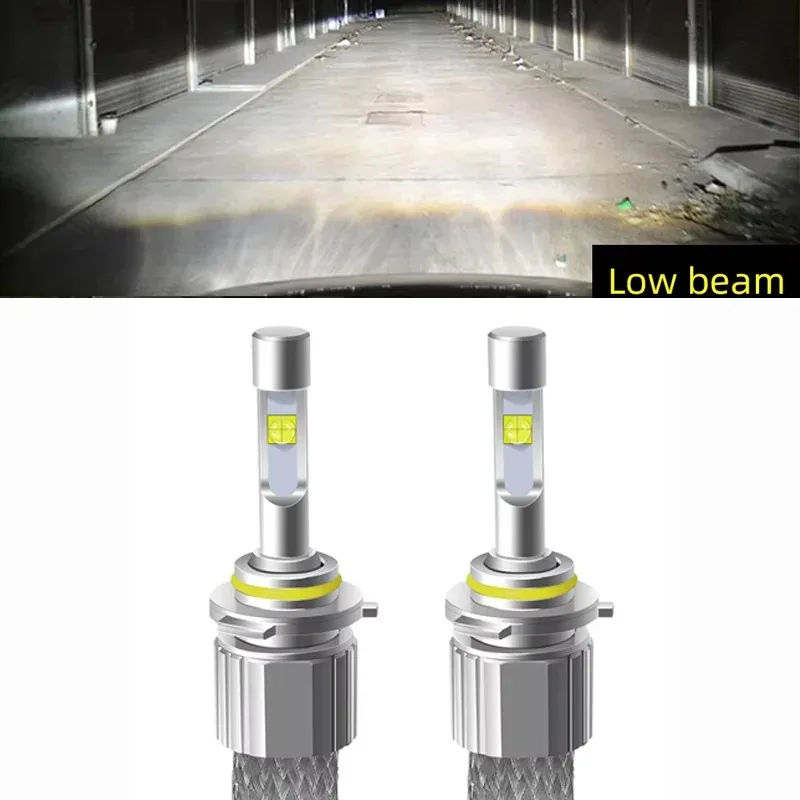 Faro LED para Auto 4300K con Lente, Chip LED XHP50 CREE, Refrigeración con Cinta de Aluminio Trenzada, Súper Brillante, H4 H7, Plug-and-Play, Decodificador