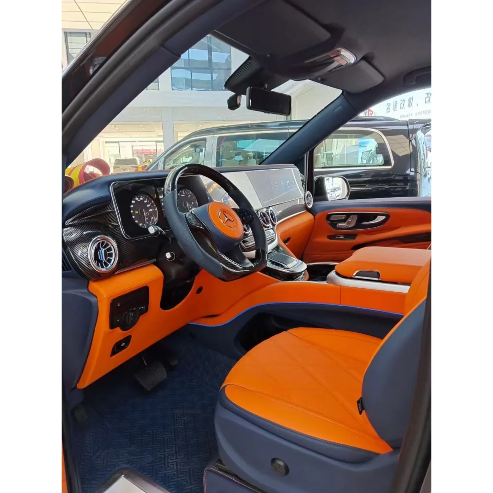 2024 Bestselling Hot Selling Customizable Luxury Car Armrest Box Refrigerator Benz Vito Car Modification and Interior Upgrade