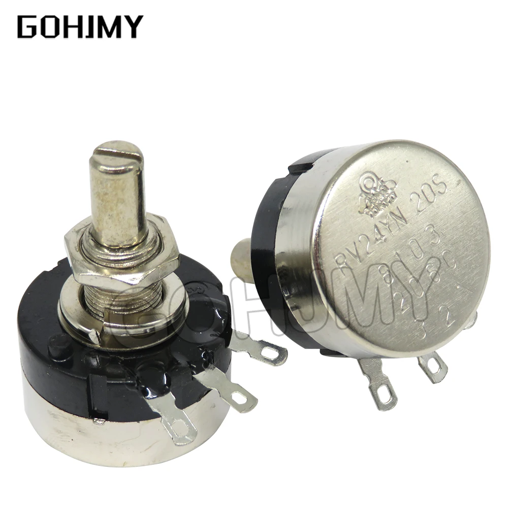 1sets (3PCS) RV24YN20S+A03 knob dials 1K 2K 5K 10K 50K 100K 500K ohm Single Turn Carbon Film Rotary Taper Potentiometer