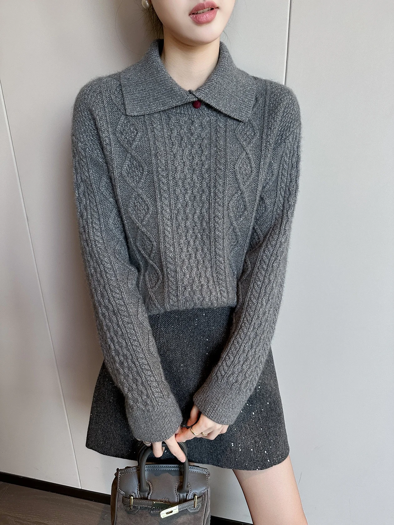 

ay Knitted Ne Sweater Women's Soft Twist Vintage Sle Winter Faion Casual Wear Versatile Comfortable Knitwear