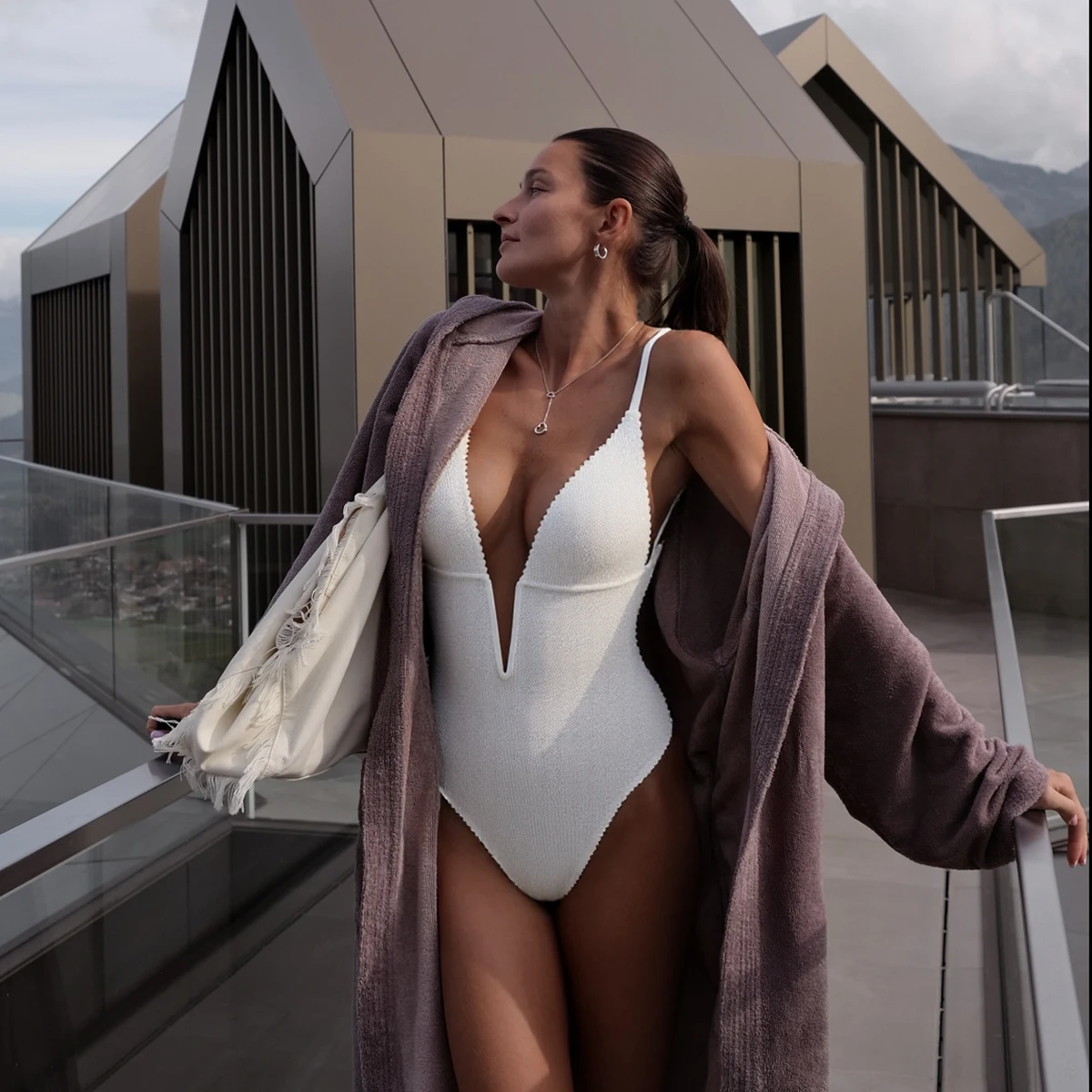 

V-Neck 2026 Sexy Women One Piece Swimsuit Swimwear Female Solid Bandage Biquini Monokini Swimming Suit Bathing Suit Beachwear