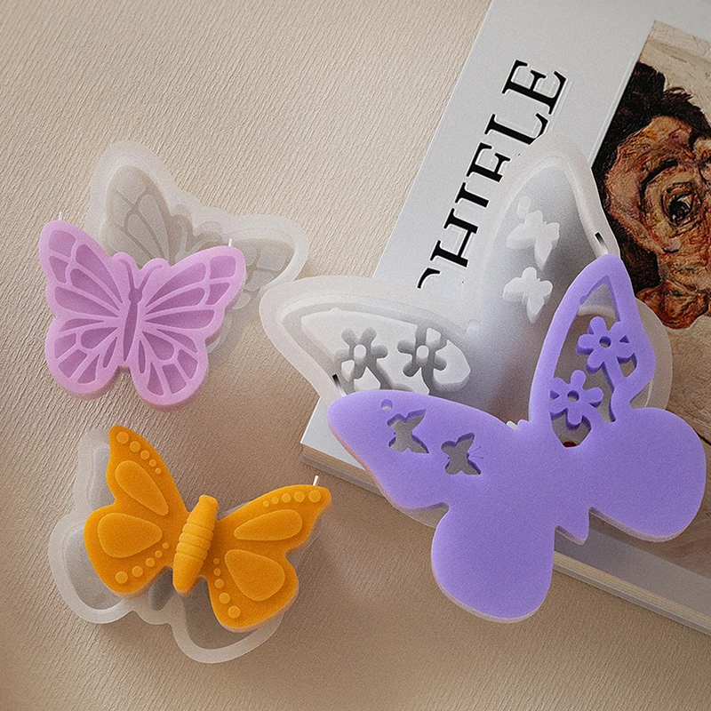 Butterfly Silicone Molds Butterfly Gypsum Aromatherapy Casting Molds DIY Soaps Making Candle Wax Plaster Mould