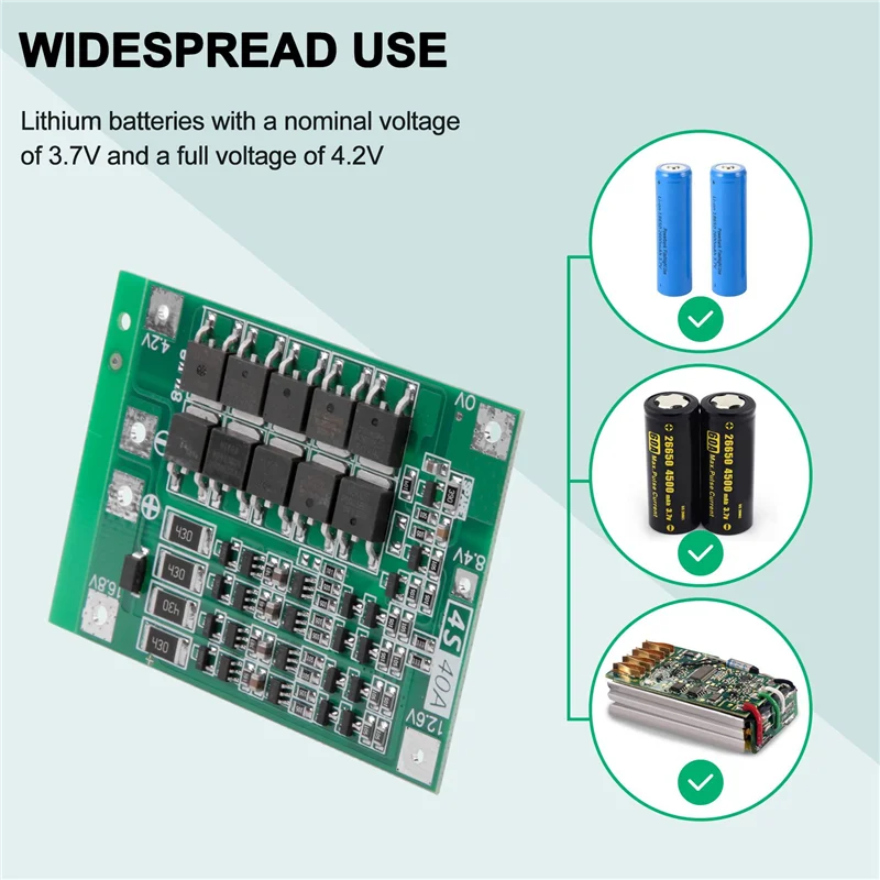 【ساخن】2 قطعة 4S 40A بطارية ليثيوم 18650 شاحن PCB BMS لوح حماية مع توازن لمحرك الحفر 14.8 فولت 16.8 فولت