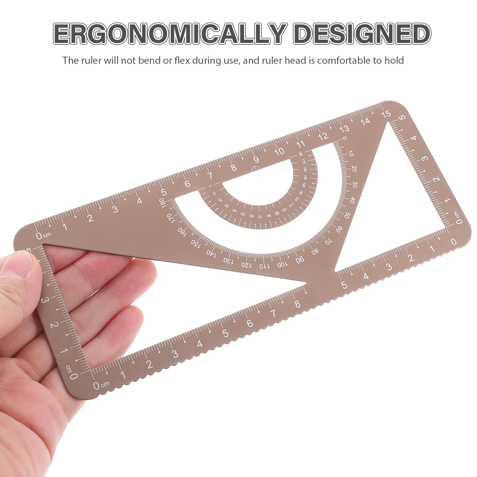 Drawing Ruler Multi-Functional Aluminum Alloy Scale Portable Lightweight Measuring Tool for Architecture Engineering School