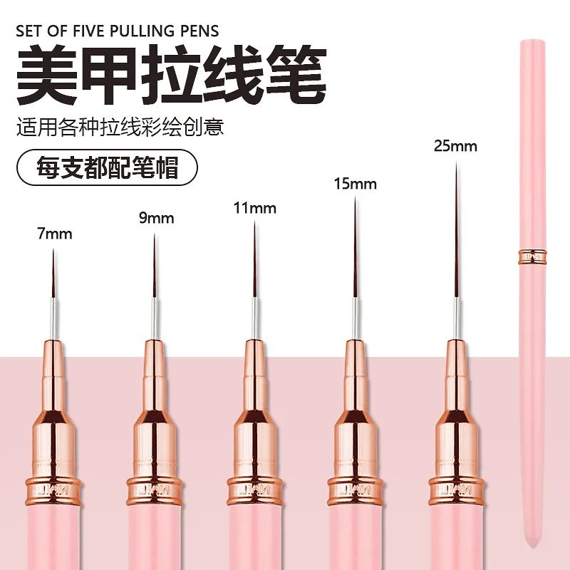 100Sets 5Pc/Set Needle Nail Drawing Pen Ultra Fine Japanese Nail Drawing Pen Carving Pen Nail Drawing Pen