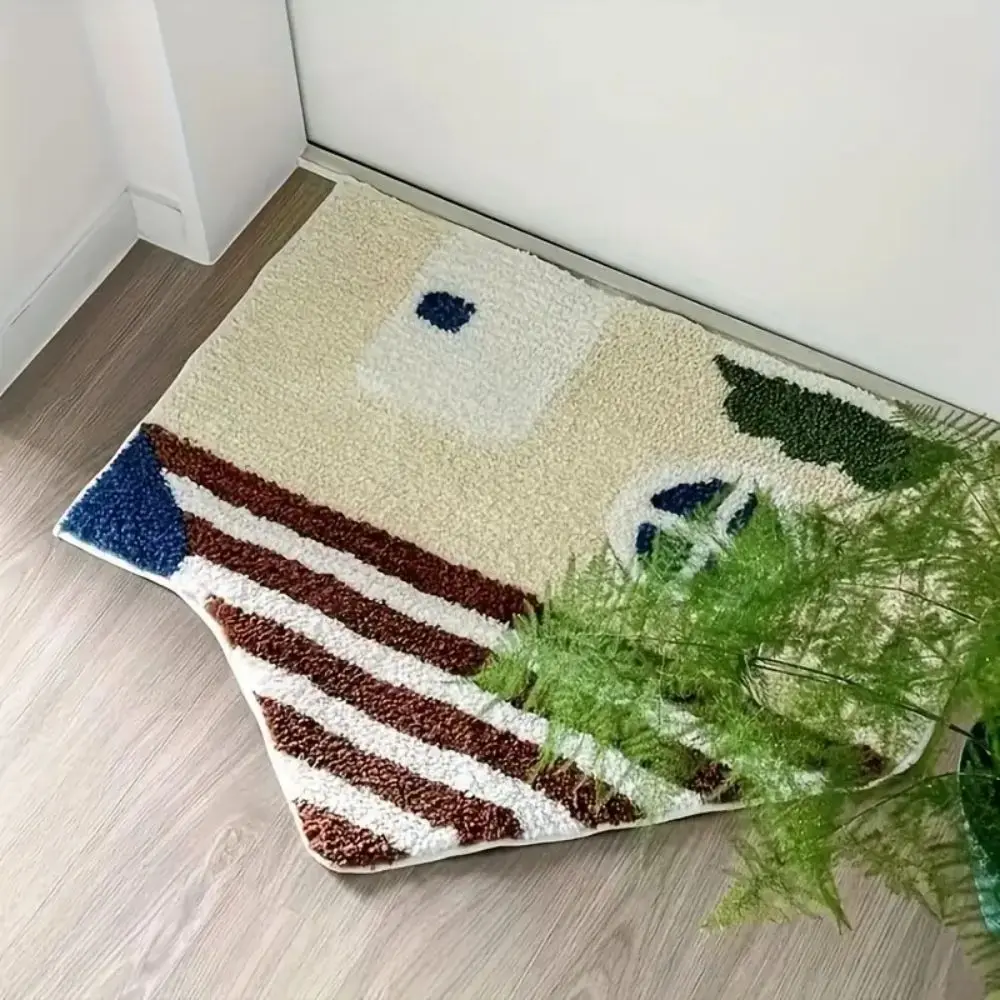 سجادة كوخ إبداعية من VIKAMA ناعمة ومريحة وغير قابلة للانزلاق لمدخل غرفة النوم وسجادة بجانب السرير سجادة أريكة لغرفة المعيشة ديكور منزلي