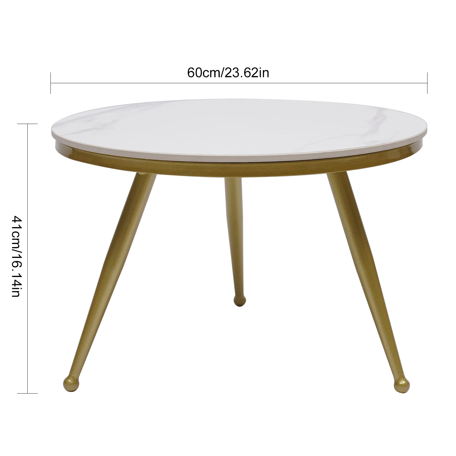 Marble Table Living Room Office Sofa Side Table Modern Round Coffee Table White