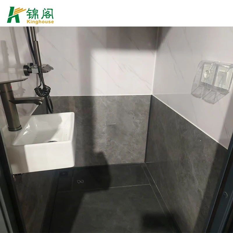 Portable Mobile Shower Unit Luxury Outdoor One Piece Shower Cabin With Built In Sink For Sale