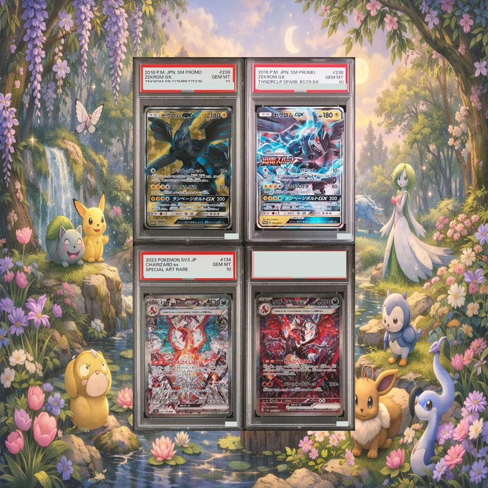

Zekrom GX 239/SM-P SM DIY Proxy PTCG Graded Collection Card Cartoon SR Competition Promo Card Japanese 2018 GEM MT10 Child Gift