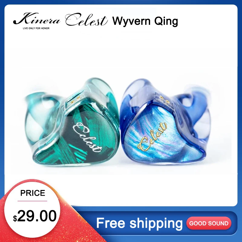 

Kinera Celest Wyvern Qing In-Ear Earphones 10mm LCP Dynamic Driver With Detachable Boom Microphone IEMs Cable Audio Headphones