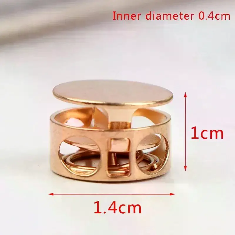 10Pcs Adjustable Metal Rope Lock Clips 2 Hole Design Durable Stopper Buckles for DIY Craft Paracord Bracelet Making Accessories