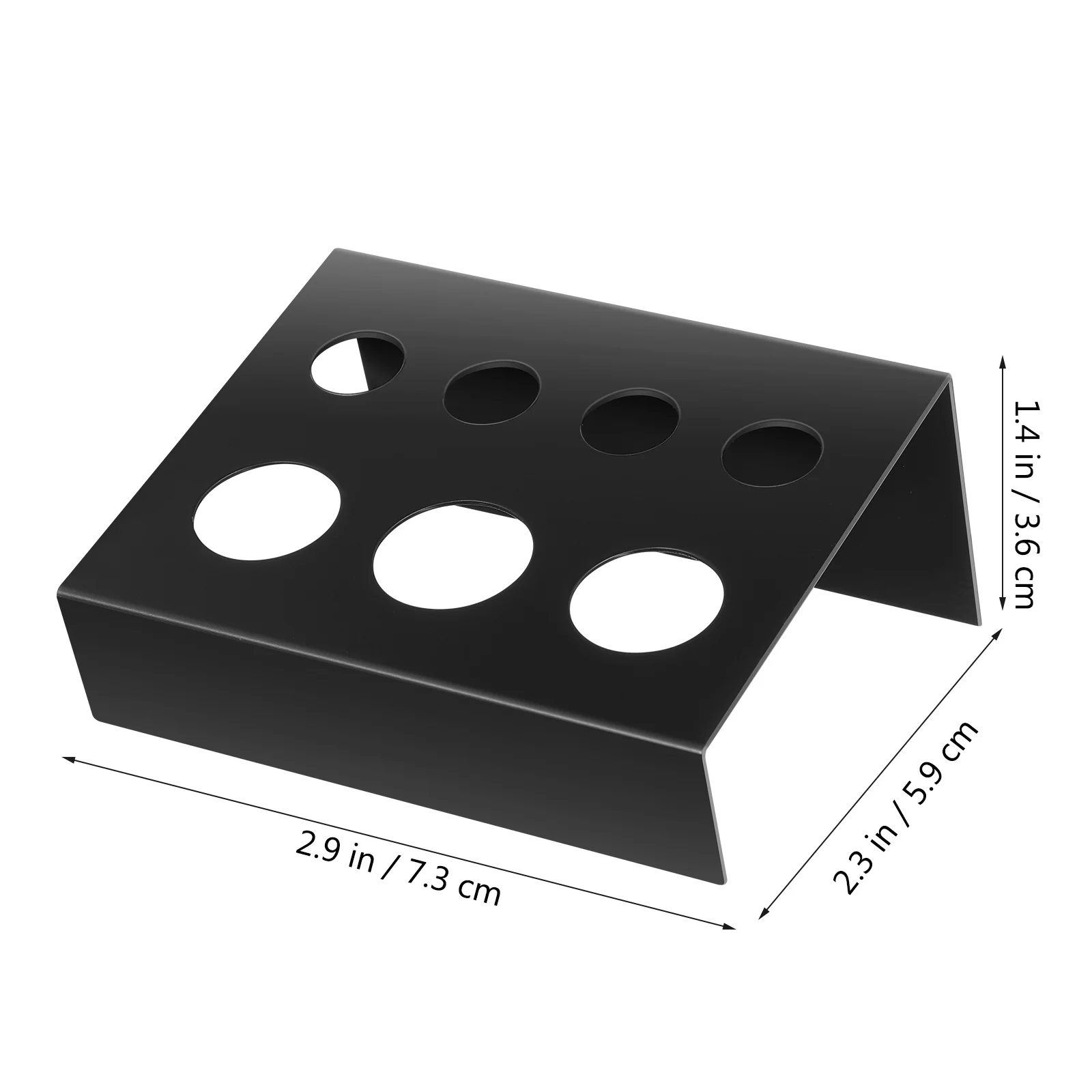 1pc 7 Holes Plastic Ink Cup Holder Stand Pigment Cup Rack Accessories (Black) Disposable Ink Cup Ink Cup Stand