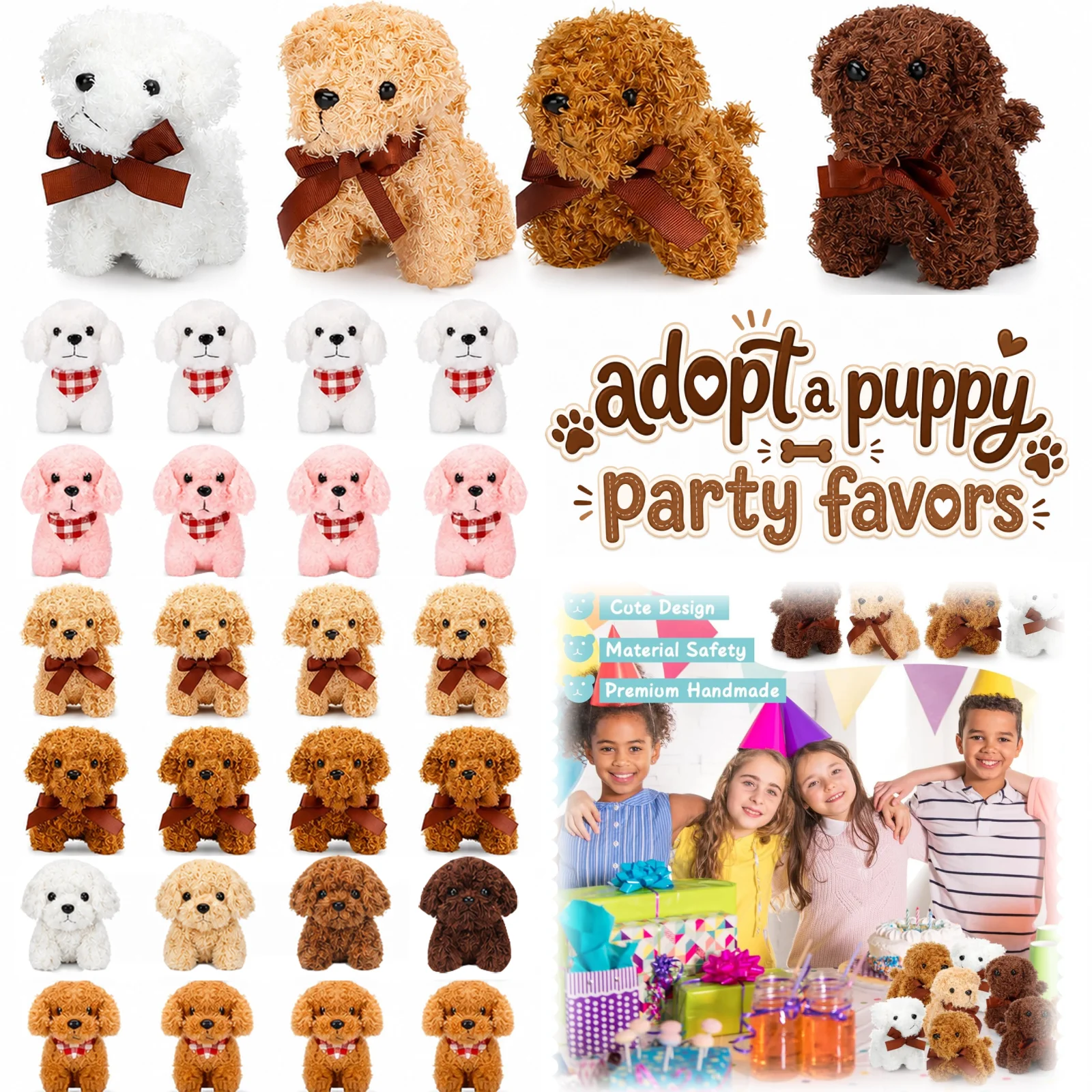 8–40 Stück 5 Zoll Mini-Plüschhunde, kleiner ausgestopfter Hund, großes Plüschtier, Adopt a Dog, Partygeschenke für Geschenktütenfüller, Schulanfang