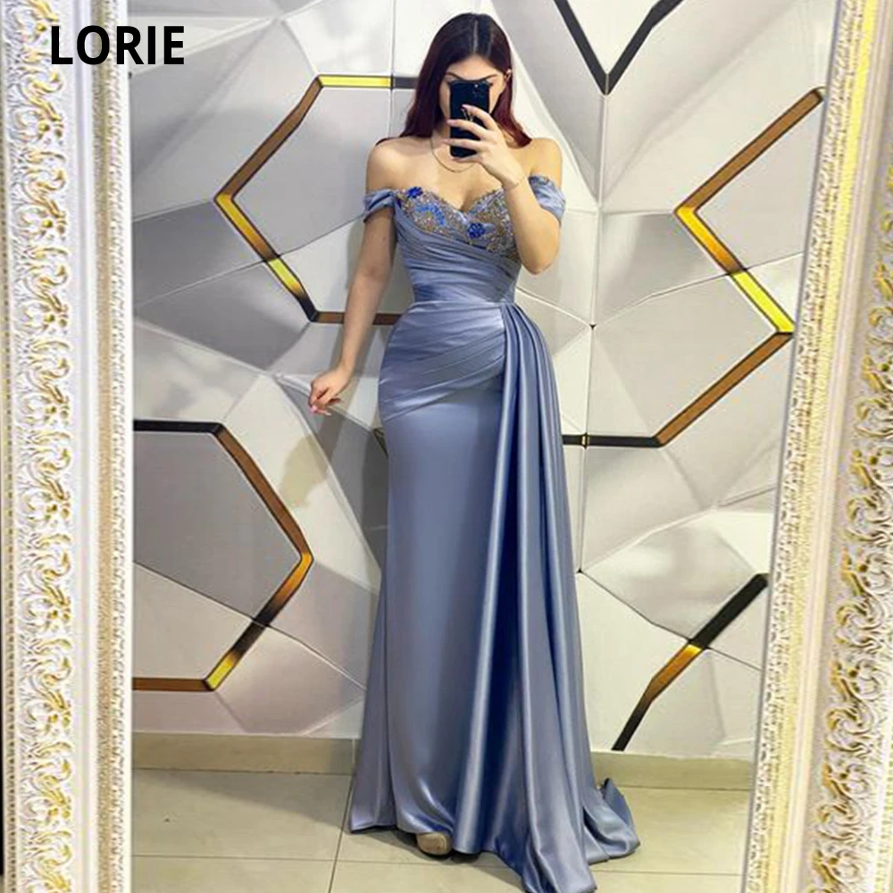 

LORIE Sweetheart Mermaid Prom Dresses Short Sleeves Appliques Evening Party Dresses Vestidos De Fiesta Elegantes Para Mujer 2023