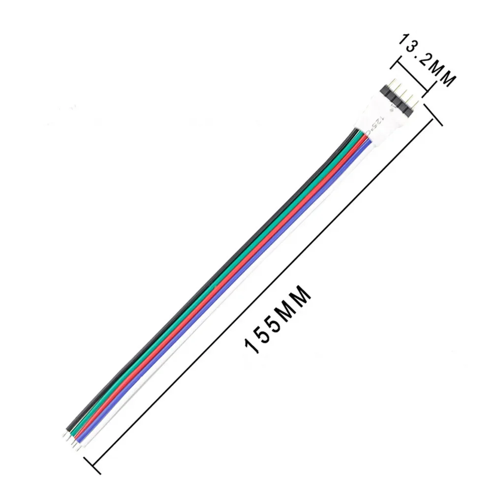 10-100 قطعة/الوحدة LED قطاع 5 دبوس موصل ذكر أنثى RGBW سلك 5P كابل 22AWG 5 ألوان ل 12 فولت تشغيل قطاع RGB تمديد