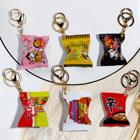 Mini Snacks Pendant Simulation Instant Noodles Keychain On The Phone Bag Pendant Car Key Ring Gifts For The New Year
