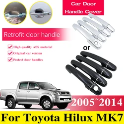 ABS Car Door Handle Cover for Toyota Hilux MK7 2005 2006 2007 2008~2014 Styling Sticker Decoration Chrome Paint Auto Accessories