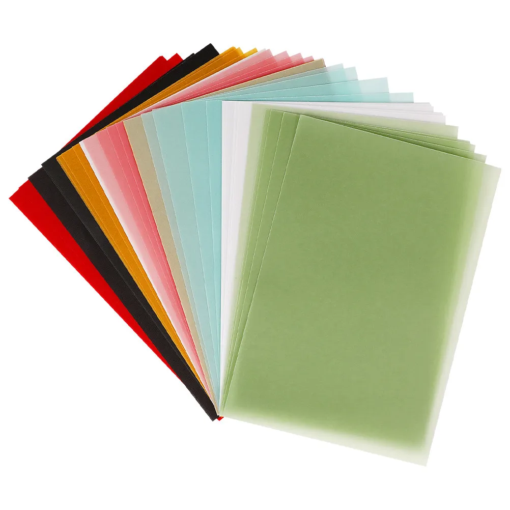 100Pcs Tracing Paper Colorful Translucent Sheets for Drawing Crafting Sketching Rubber Stamp Transfer Printing Paper