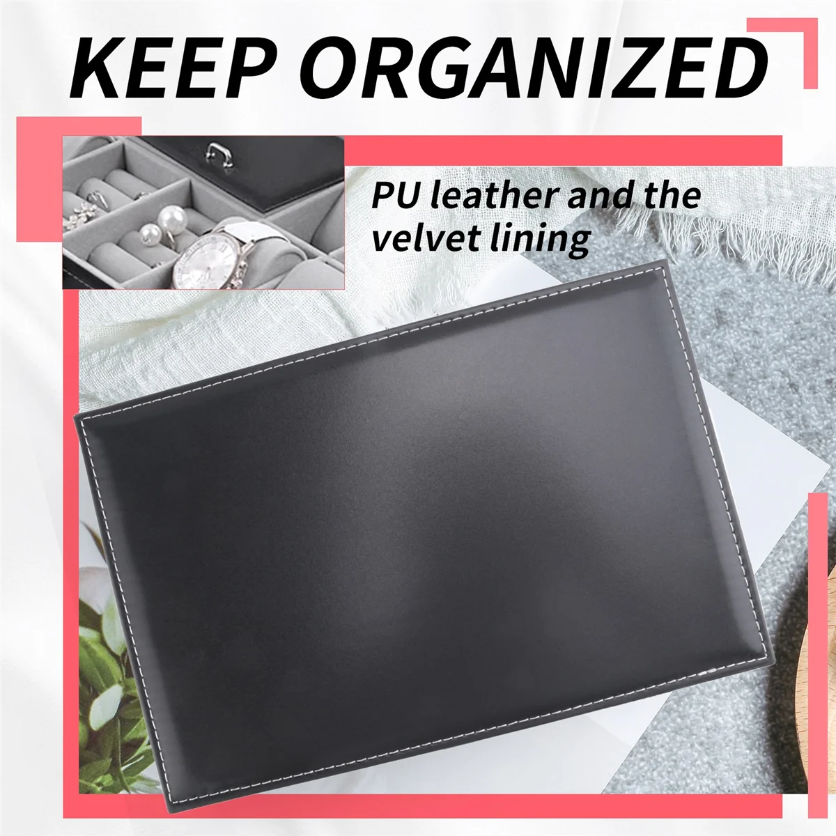 

【Today-Only!】Watch Cases for Men, 8 Slots Lockable Watch Box Organizer for Men with Jewelry Organizer