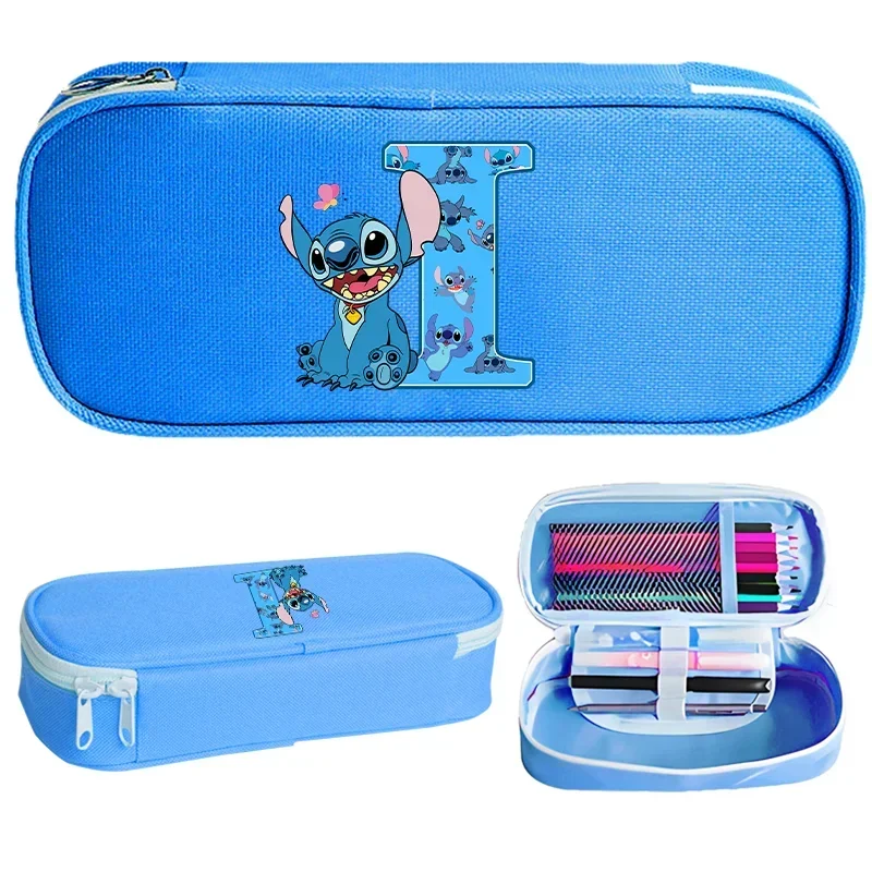 Disney Stitch Print Pencil Box Student School Supplies Stationery Kids Penbag Pencilcase Kawaii Boys Girls Birthday Cute Gifts