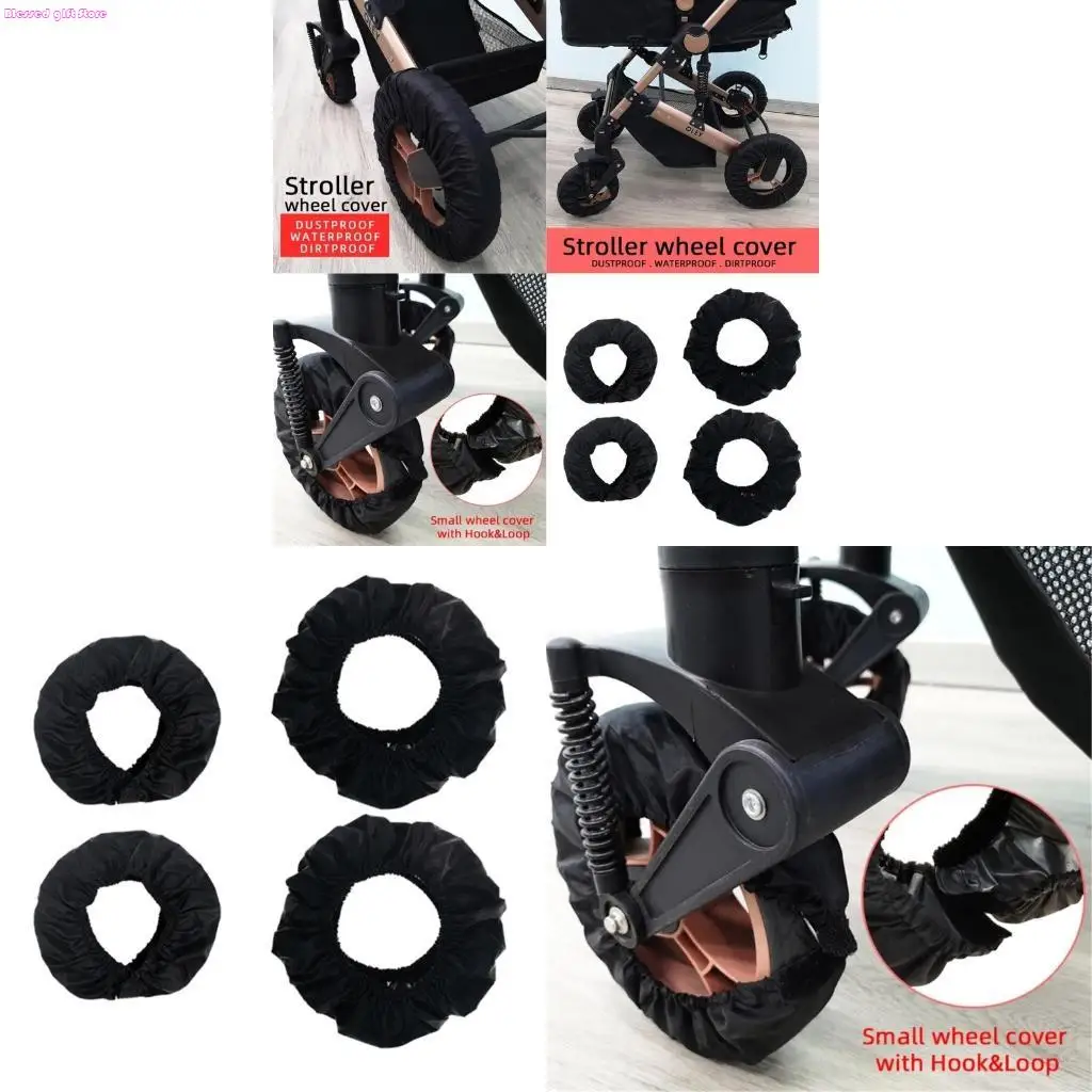 D0JC Baby Strollers Wheel Cover Pram Wheel Protections Sleeve Strollers Tire Guard