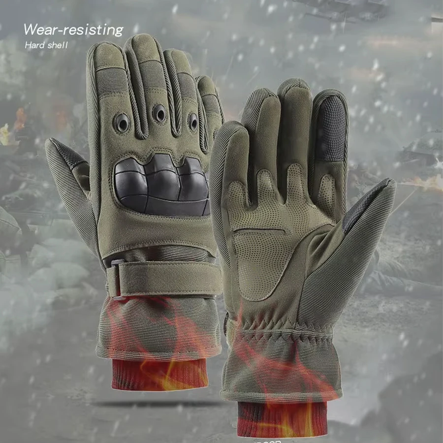 

1Pair Winter Motorcycle Gloves Touchscreen Outdoor Hunting Protection Mountaineering Skiing Full Finger Gloves