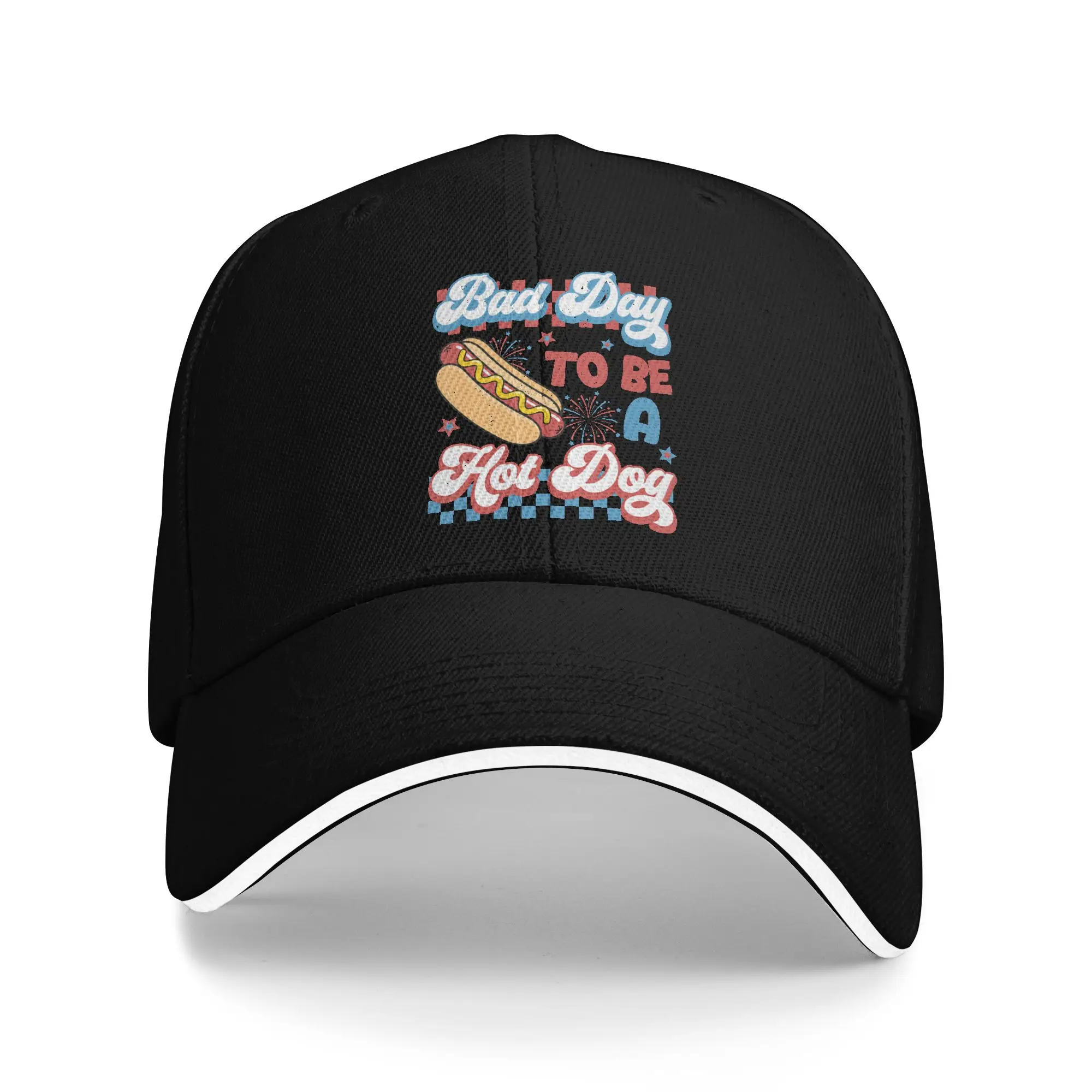 Sun Baseball Cap Funny It's A Bad Day to Be A Hot dog Fourth of July  Trucker Hat Sun-Proof y2k Outdoor Sport Baseball Caps