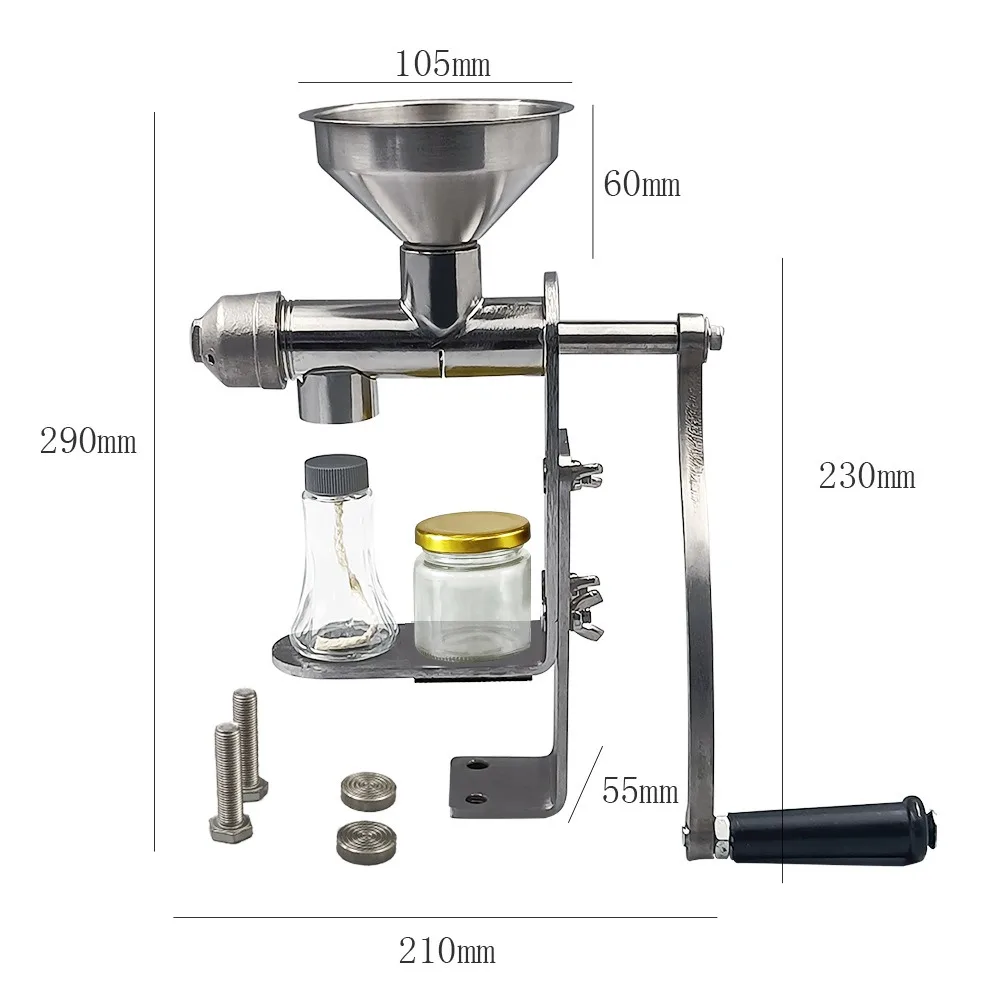 anual Oil Press hine Stainless Steel Oil ESxtractor hine Detachle Oil Presser for Effortless Cleaning