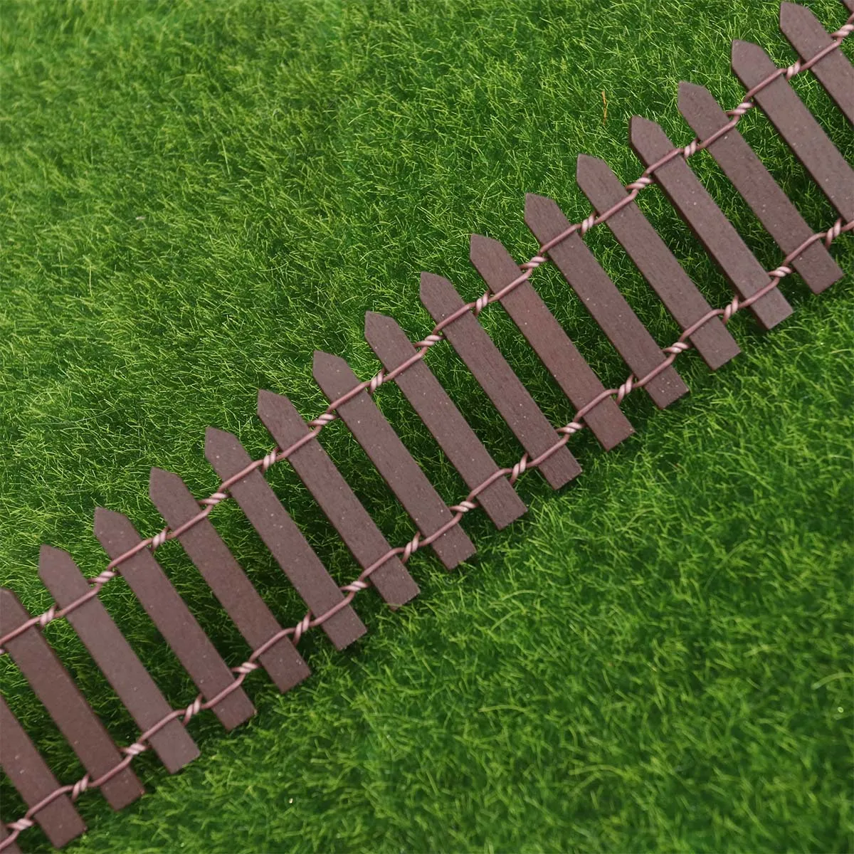 سياج صغير من الخشب ذو شكل واقعي للمناظر الطبيعية للحديقة الخيالية، وإكسسوارات منزلية مصغرة، وبونساي المناظر الطبيعية الصغيرة #3