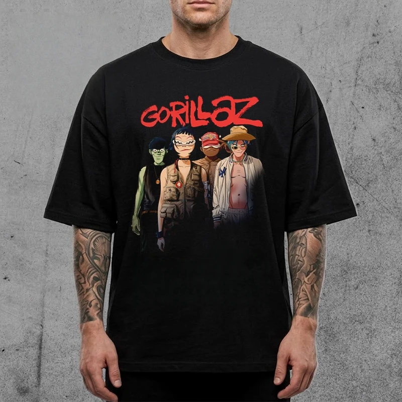 Gorillaz TOTTENHAM STADIUM 20TH JUNE 2026 Merch Summer T shirt Cotton Unisex Men‘s Women's T-Shirt Fans Y2k Vintage Casual Tee
