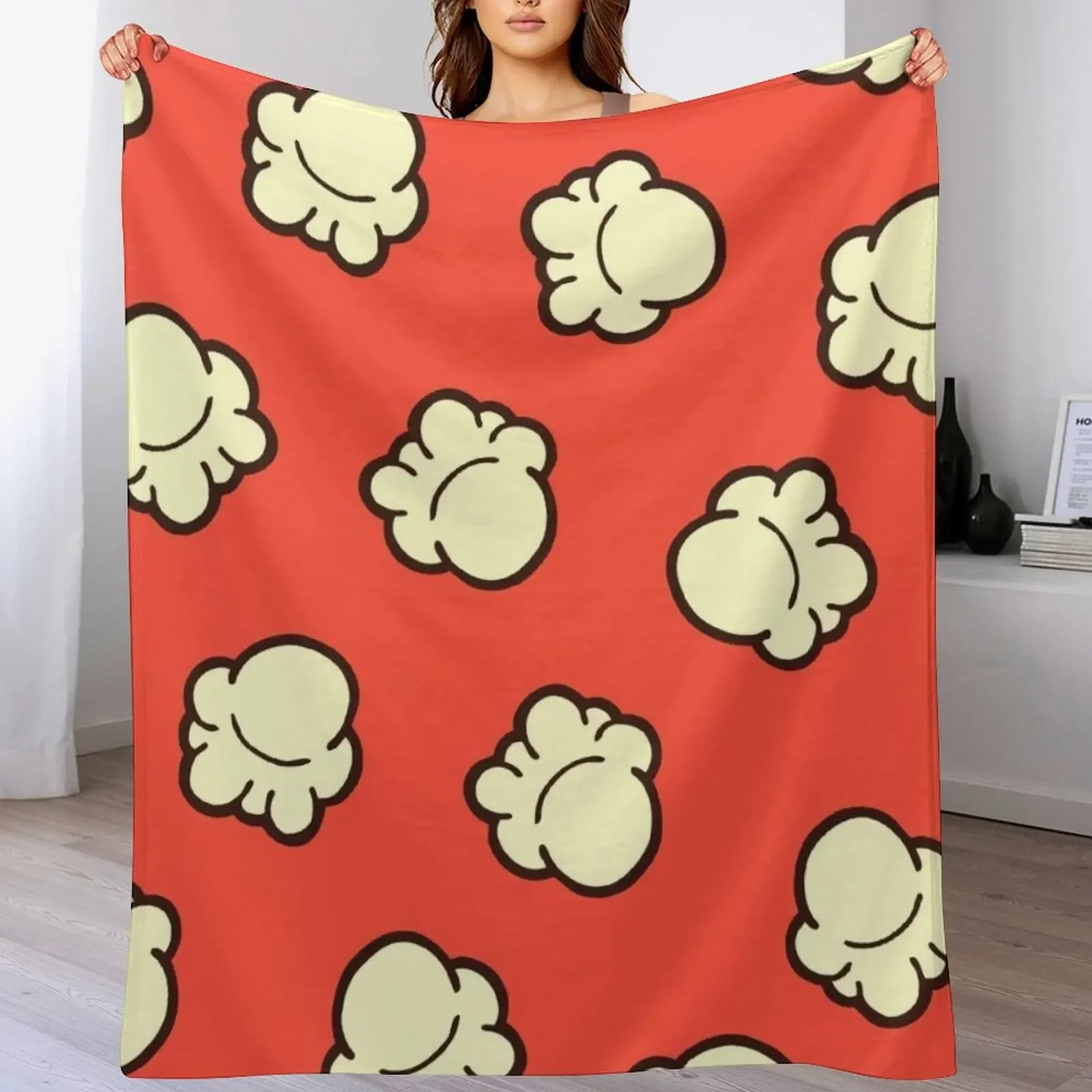 

Popcorn Pattern Throw Blanket Bed covers wednesday Soft Plush Plaid Furry Blankets