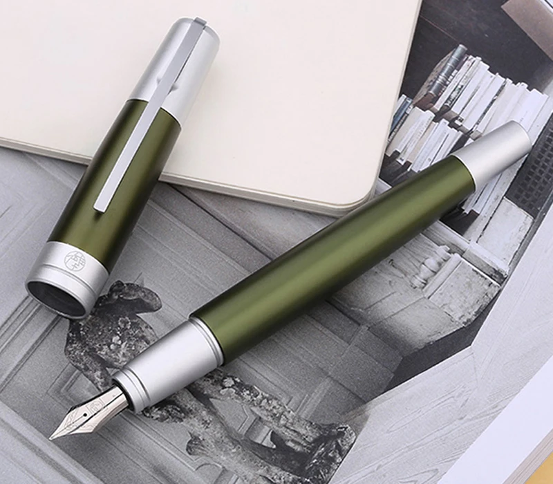 Picasso 961 Simmel Gate Bridge Aluminum Matte Finish Barrel Fountain Pen 0.5mm Fine Nib Ink Pen Luxurious Writing Gift Pen Set