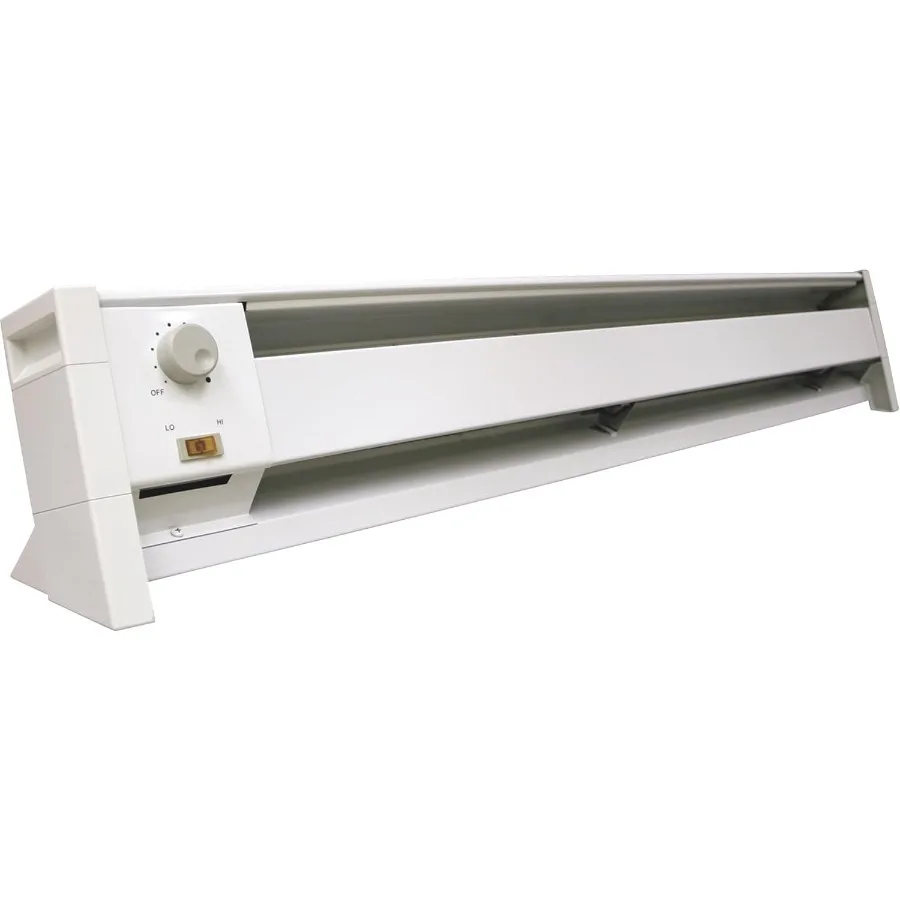 Fahrenheat FBE15002 Portable Electric Baseboard Heater 1500 Watt 120 Volt 46 Wide White for Home Office Use Durable Metal Const