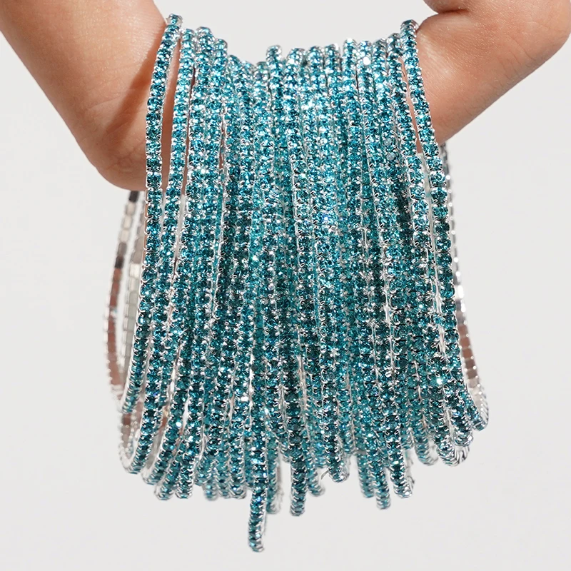 5 Stück modische elastische Armbänder mit Kristall-Strass für Damen, dehnbare, stapelbare Armbänder, klassisches Armband, täglicher Damenschmuck – Detail 22